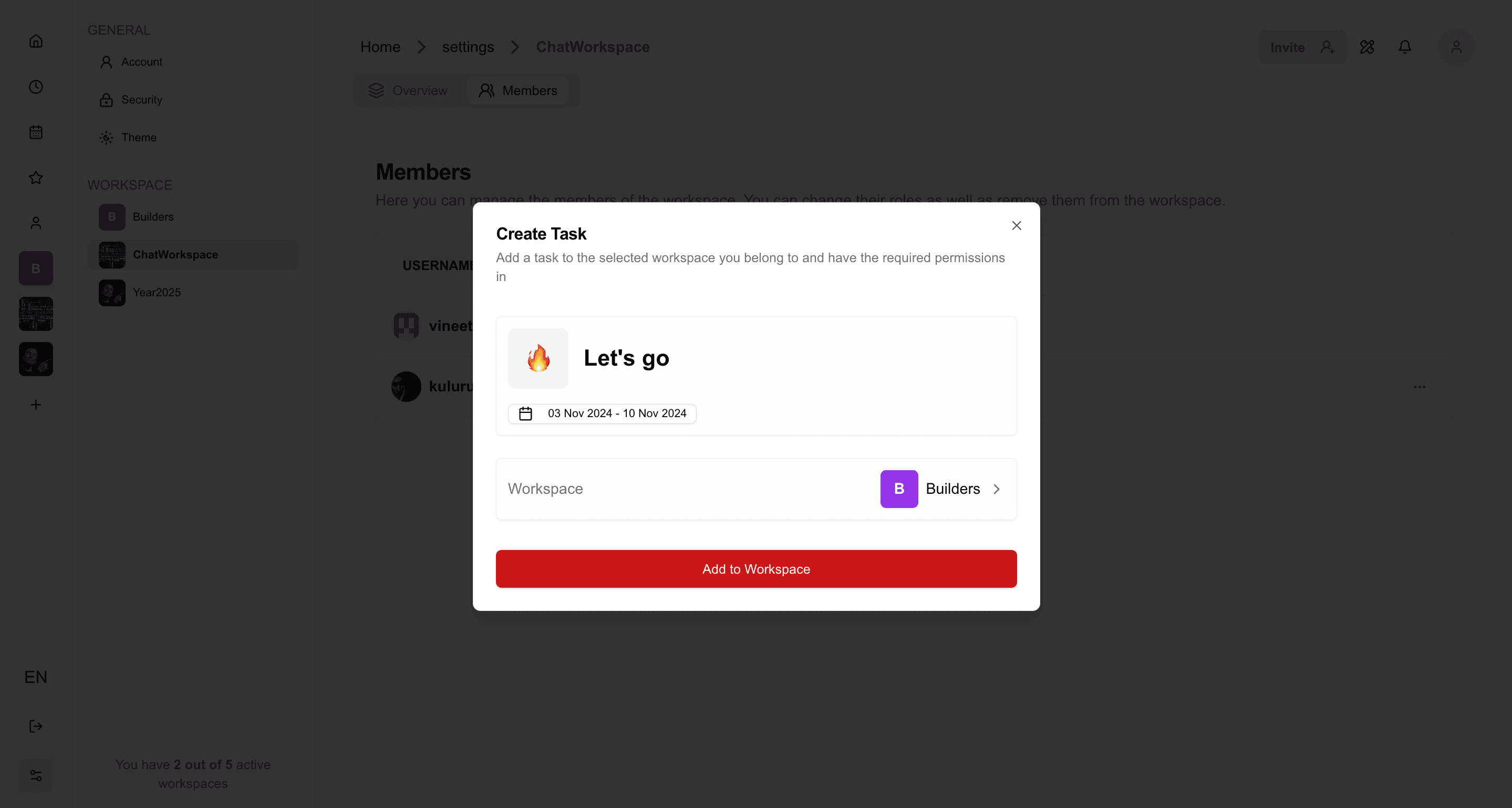 Task Content Add Image from device page - dark theme
